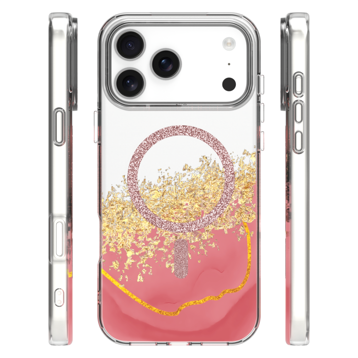 Husa iPhone 17 Pro/ 18 Pro, Epoxy MagSafe, Pink [2]