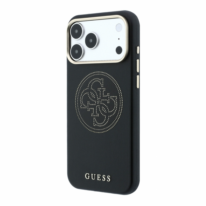 Husa iPhone 17 Pro/ 18 Pro, Guess PU Semi Wrap Perforated 4G Logo MagSafe, Black [4]