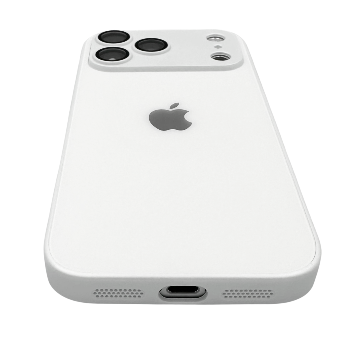 Husa iPhone 17 Pro, AG Glass MagSafe, Sticla si Silicon cu Protectie Lentile Camera, Alb Perlat - Mat [2]