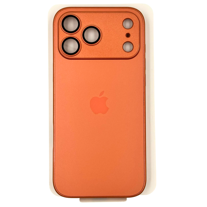 Husa iPhone 17 Pro, AG Glass MagSafe, Sticla si Silicon cu Protectie Lentile Camera, Orange - Mat [8]