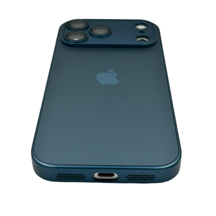 Husa iPhone 17 Pro, AG Glass MagSafe, Sticla si Silicon cu Protectie Lentile Camera,Royal Blue - Mat [4]