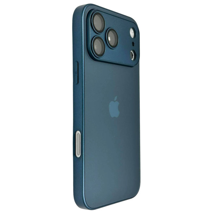 Husa iPhone 17 Pro, AG Glass MagSafe, Sticla si Silicon cu Protectie Lentile Camera,Royal Blue - Mat [3]