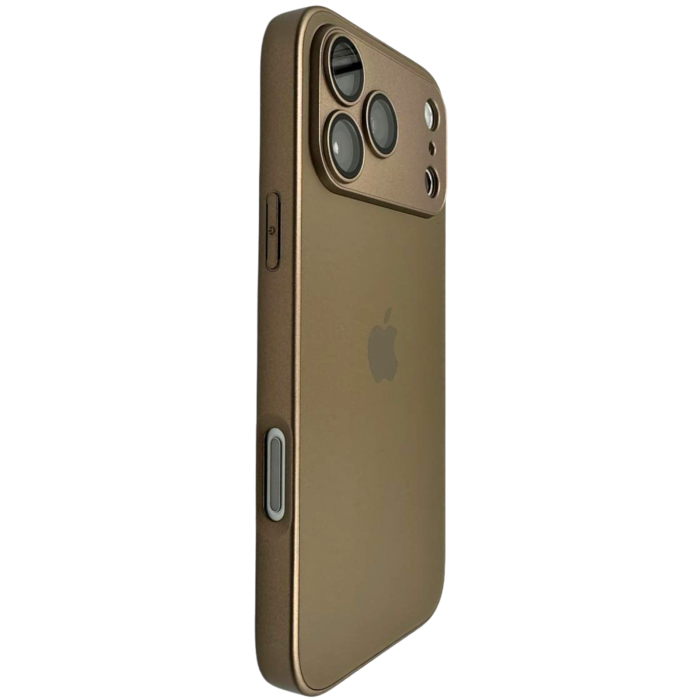 Husa iPhone 17 Pro, AG Glass MagSafe, Sticla si Silicon cu Protectie Lentile Camera, Titan Gold - Mat [2]