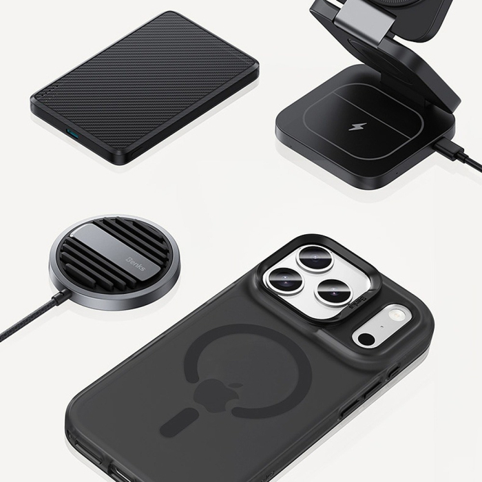 Husa iPhone 17 Pro, Benks MagSafe, Camera Control, Lucid Armor Anti-Fingerprint, Black [5]