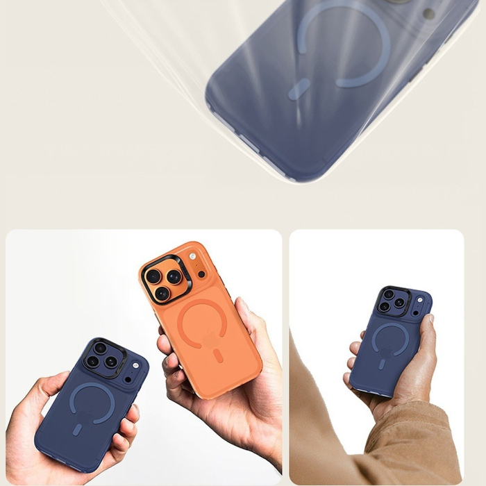 Husa iPhone 17 Pro, Benks MagSafe, Camera Control, Lucid Armor Anti-Fingerprint, Orange [6]