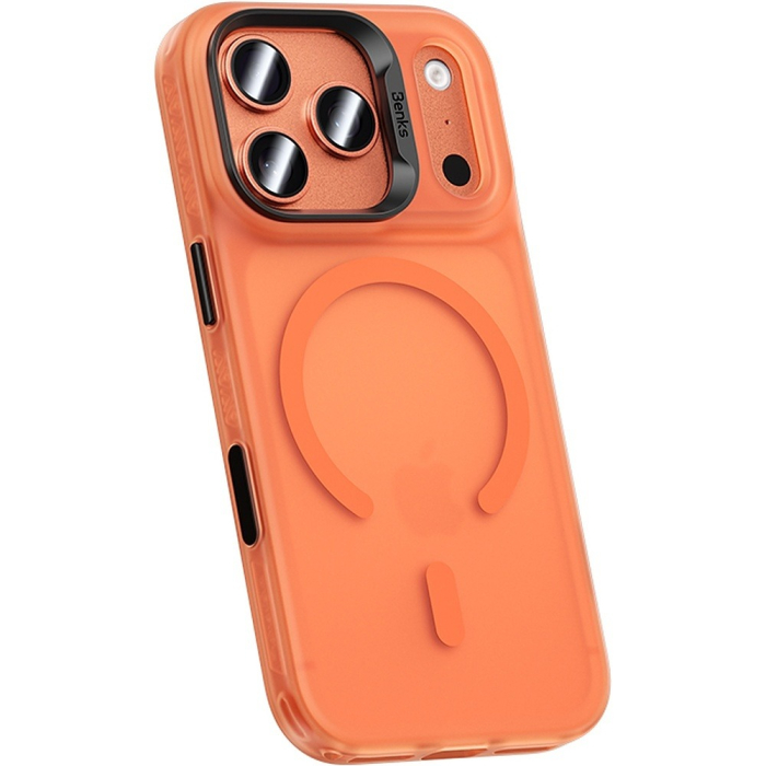 Husa iPhone 17 Pro, Benks MagSafe, Camera Control, Lucid Armor Anti-Fingerprint, Orange [3]