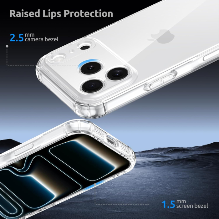 Husa iPhone 17 Pro, Bumper Anti-Shock Transparenta Full Protection [9]