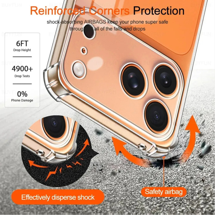 Husa iPhone 17 Pro, Bumper Anti-Shock Transparenta Full Protection [4]