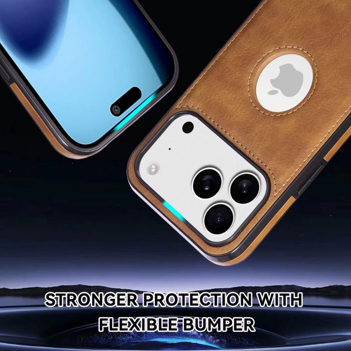 Husa iPhone 17 Pro, Business din Piele, Brown [6]