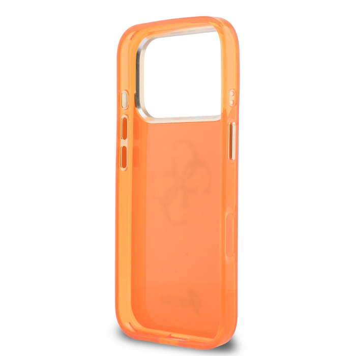 Husa iPhone 17 Pro Max, Guess IML 4G Script Metal Logo, Orange [6]