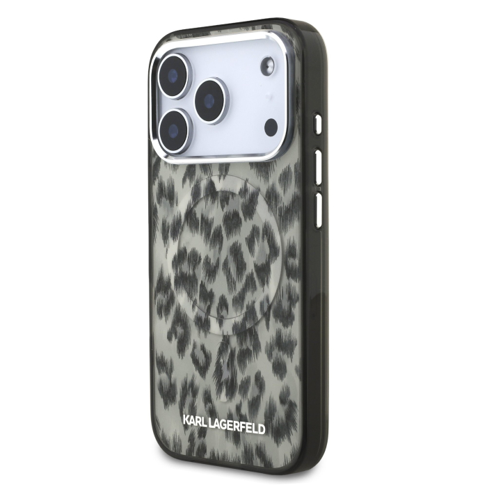 Husa iPhone 17 Pro, Karl Lagerfeld IML Leopard MagSafe, Brown [4]