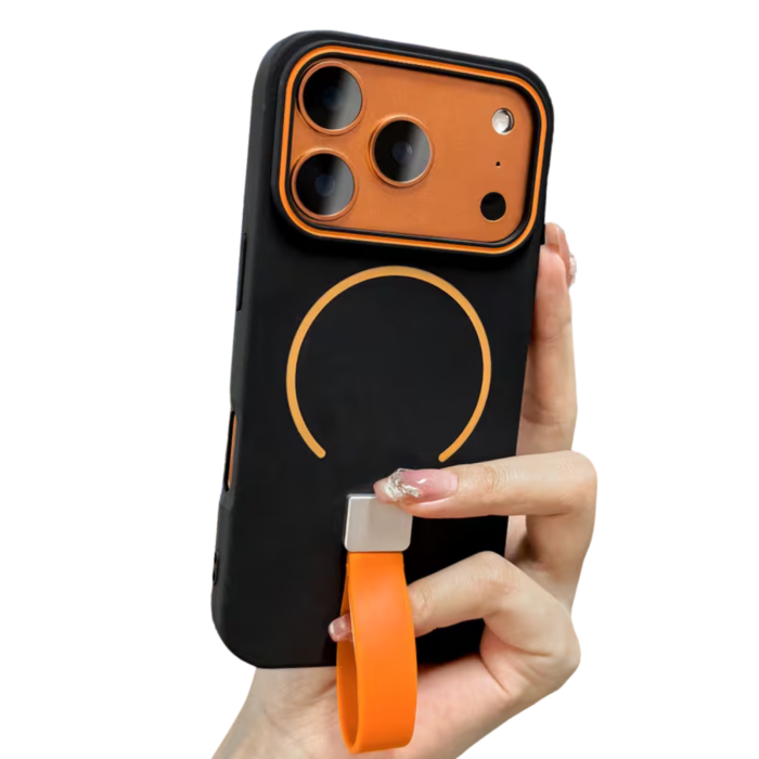 Husa iPhone 17 Pro, Loop Thin MagSafe, Black-Orange [2]