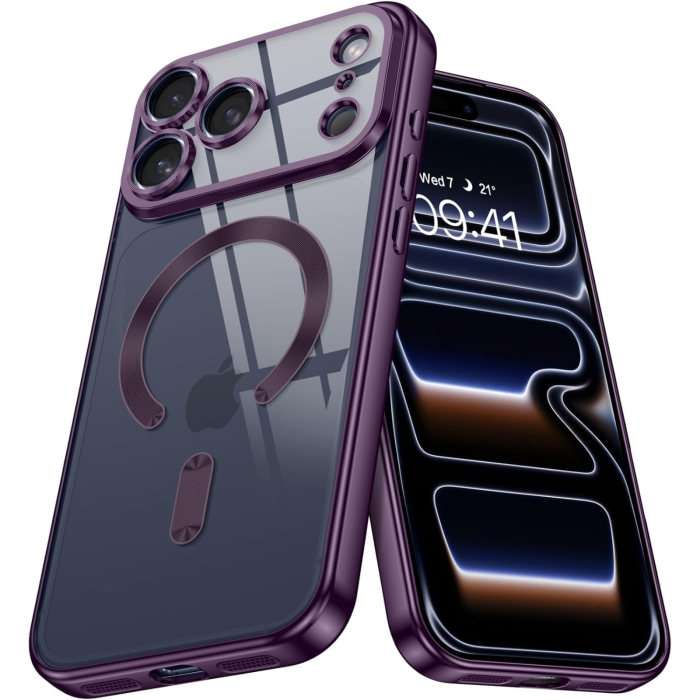 Husa iPhone 17 Pro, Luxury MagSafe cu Protectie Lentile Camera si Anti-Shock, Deep Purple [1]