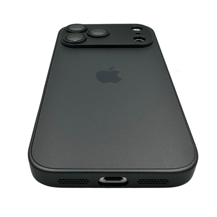 Husa iPhone 17 Pro Max, AG Glass MagSafe, Sticla si Silicon cu Protectie Lentile Camera, Negru Grafit - Mat [4]