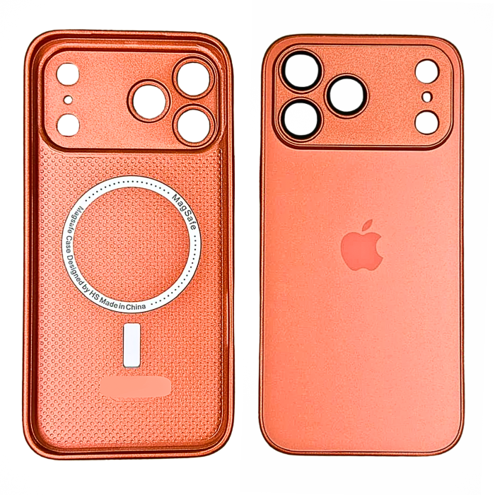 Husa iPhone 17 Pro Max, AG Glass MagSafe, Sticla si Silicon cu Protectie Lentile Camera, Orange - Mat [7]