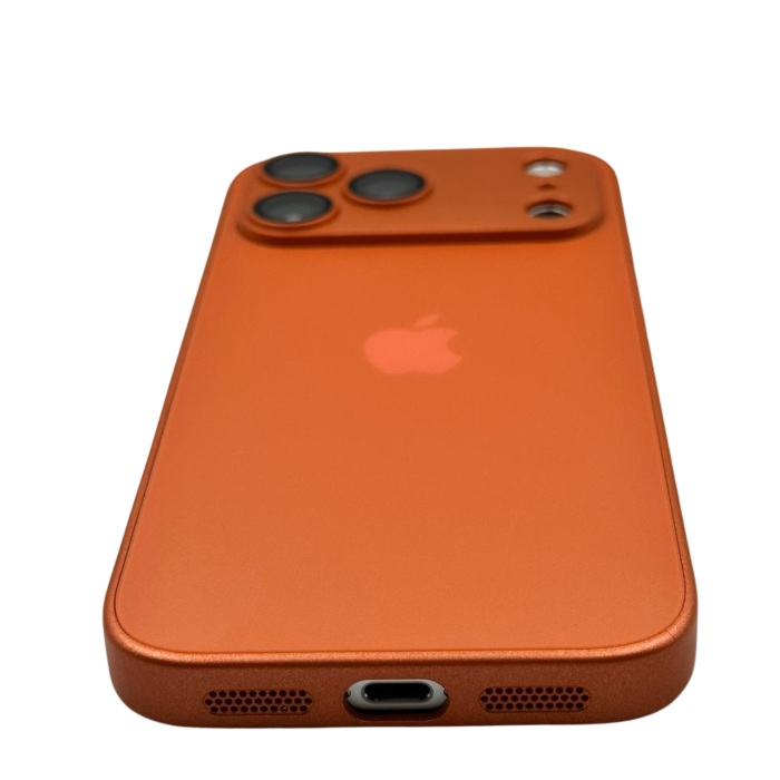 Husa iPhone 17 Pro Max, AG Glass MagSafe, Sticla si Silicon cu Protectie Lentile Camera, Orange - Mat [3]