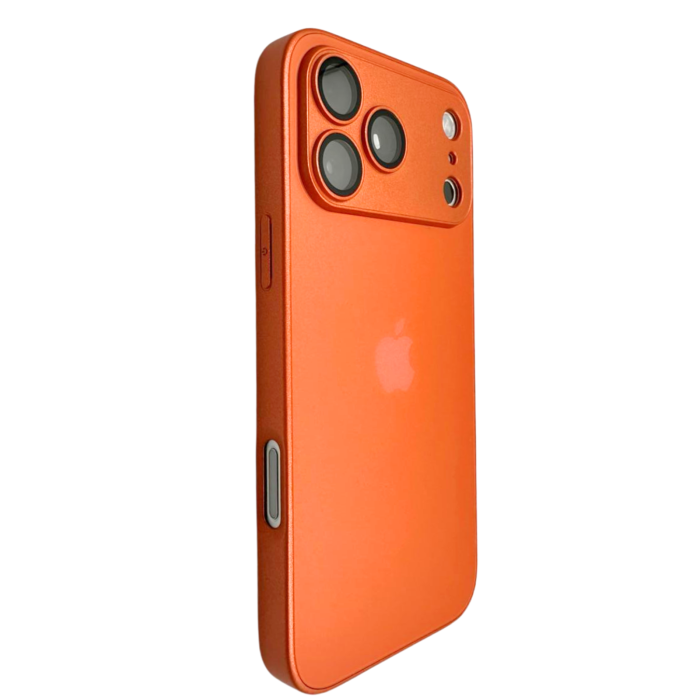 Husa iPhone 17 Pro Max, AG Glass MagSafe, Sticla si Silicon cu Protectie Lentile Camera, Orange - Mat [4]