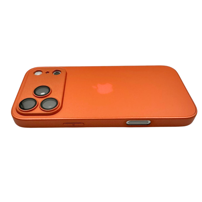 Husa iPhone 17 Pro Max, AG Glass MagSafe, Sticla si Silicon cu Protectie Lentile Camera, Orange - Mat [5]