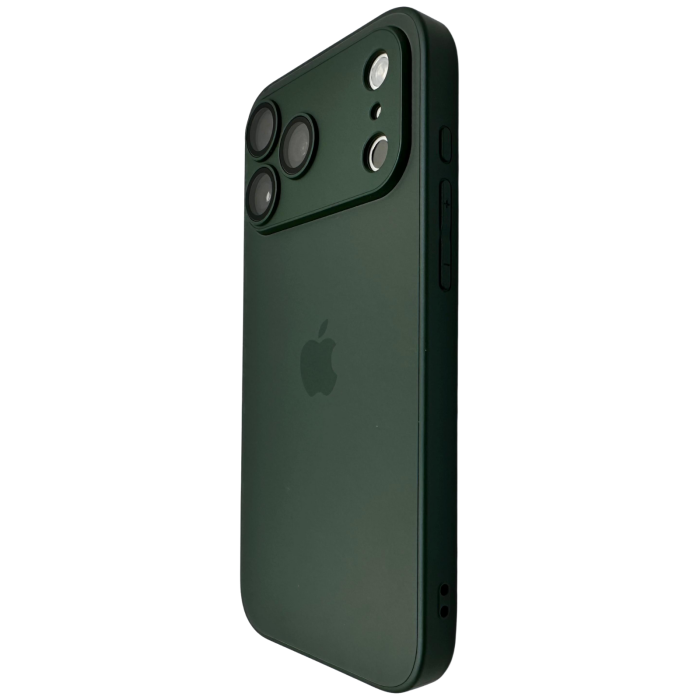 Husa iPhone 17 Pro Max, AG Glass MagSafe, Sticla si Silicon cu Protectie Lentile Camera, Verde Army - Mat [3]