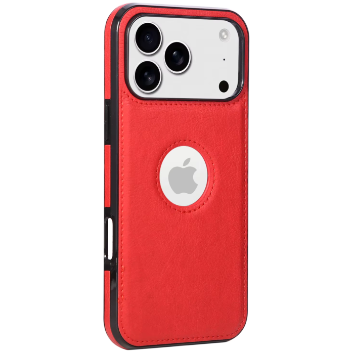 Husa iPhone 17 Pro, Business din Piele, Red [3]