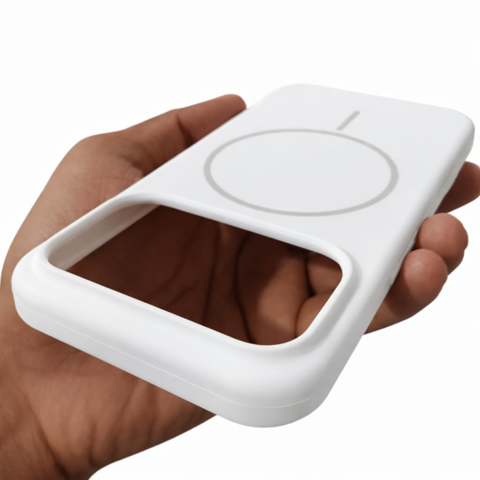 Husa iPhone 17 Pro Max din Silicon cu Microfibra la Interior si MagSafe, White [6]