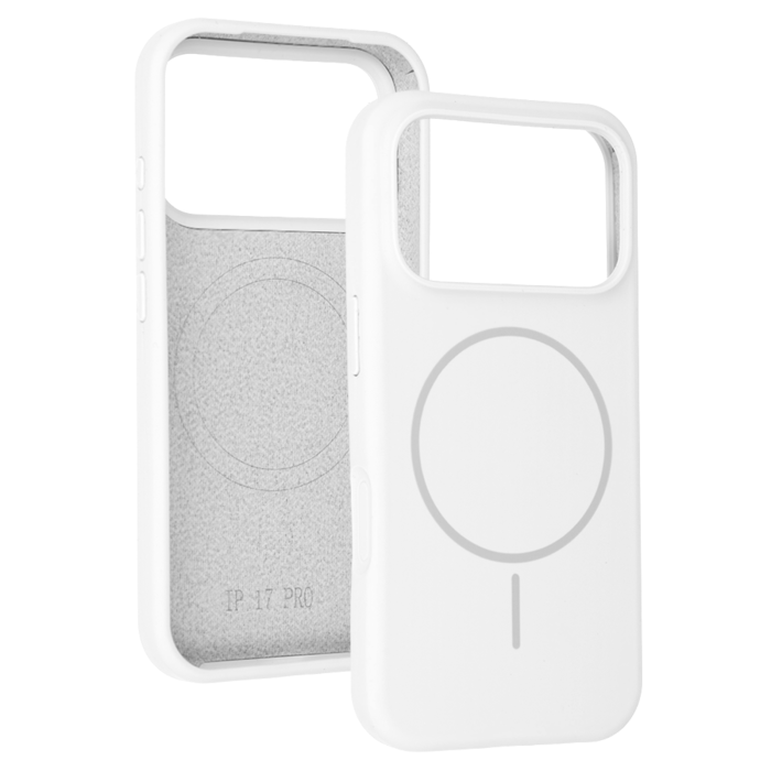 Husa iPhone 17 Pro Max din Silicon cu Microfibra la Interior si MagSafe, White [5]
