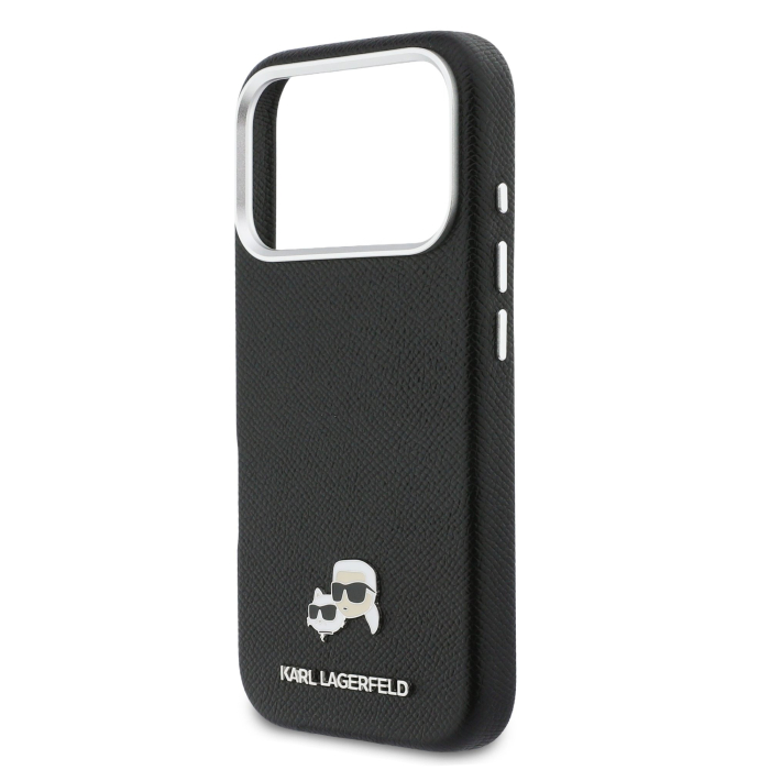 Husa iPhone 17 Pro Max, Karl Lagerfeld PU Karl and Choupette Heads Pins MagSafe, Black [5]