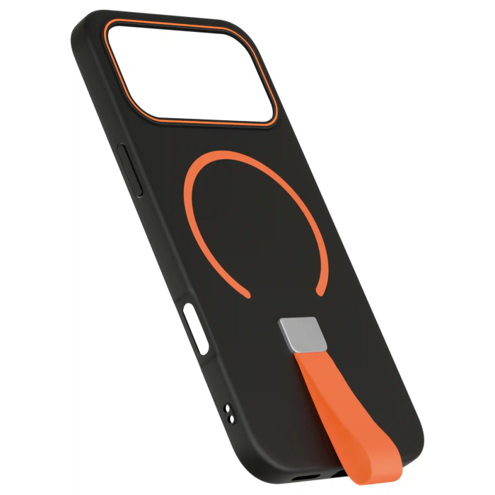 Husa iPhone 17 Pro Max, Loop Thin MagSafe, Black-Orange [7]