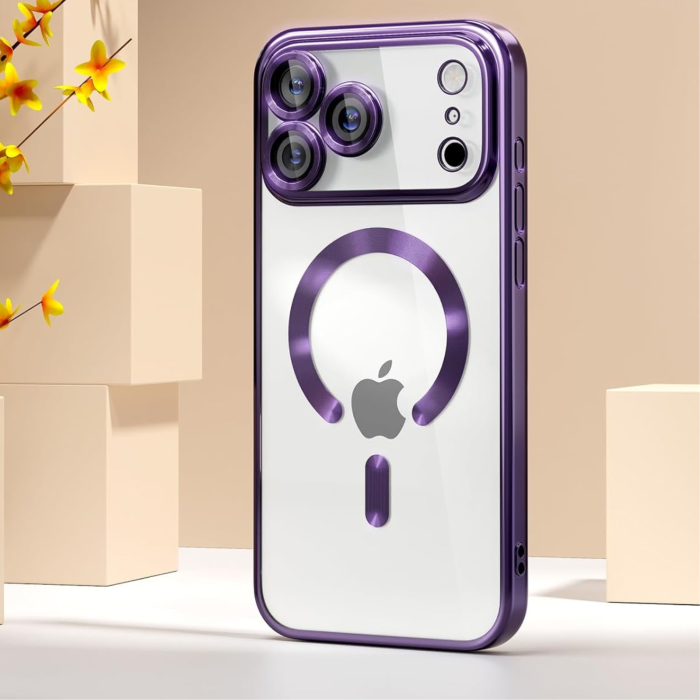 Husa iPhone 17 Pro Max, Luxury MagSafe cu Protectie Lentile Camera si Anti-Shock, Deep Purple [7]