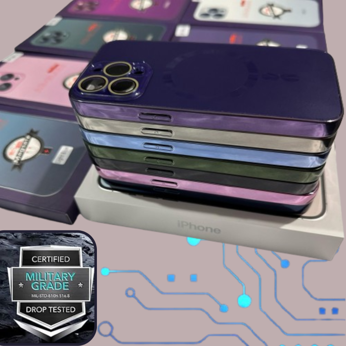 Husa iPhone 17 Pro Max, MagSafe AG Glass Shockproof cu protectie camera, Chanel Pink Mat [3]