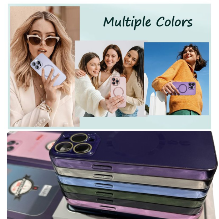 Husa iPhone 17 Pro Max, MagSafe AG Glass Shockproof cu protectie camera, Chanel Pink Mat [5]