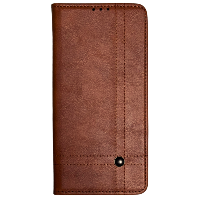 Husa iPhone 17 Pro Max, Piele Tip Carte Smart Seam, Business Class, Brown [2]