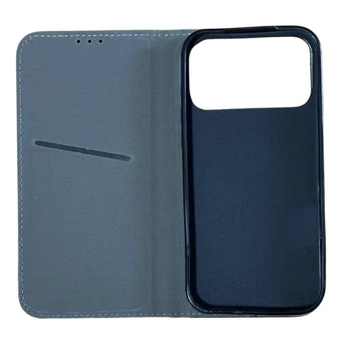 Husa iPhone 17 Pro Max, Piele Tip Carte Smart Smart Magnet, Black [3]