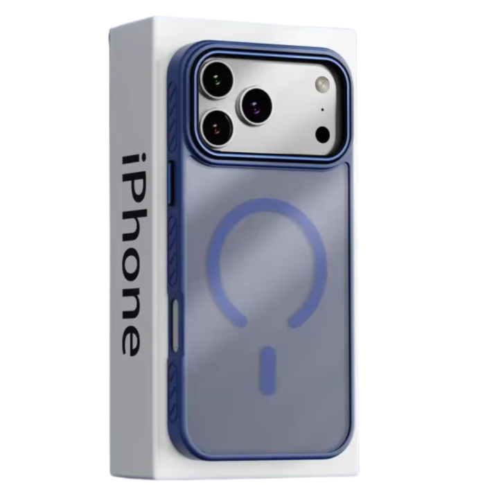 Husa iPhone 17 Pro, ShockProof, Frosted Mate, Non-Slip, Navy Blue [2]