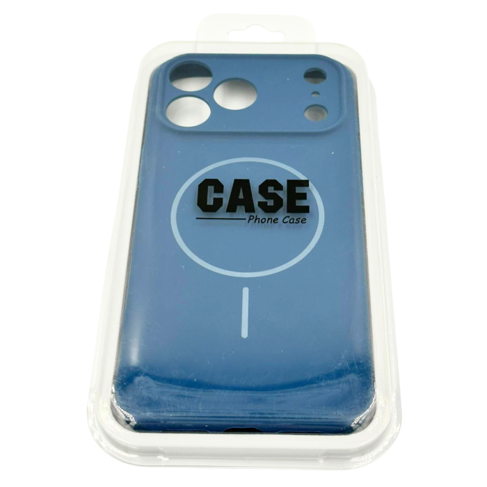 Husa iPhone 17 Pro, Silicon cu Protectie Camera, Microfibra la Interior si MagSafe, Albastra [6]