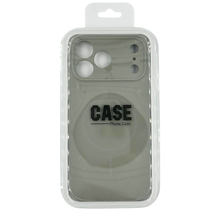 Husa iPhone 17 Pro Max, Silicon cu Protectie Camera, Microfibra la Interior si MagSafe, Gri [6]