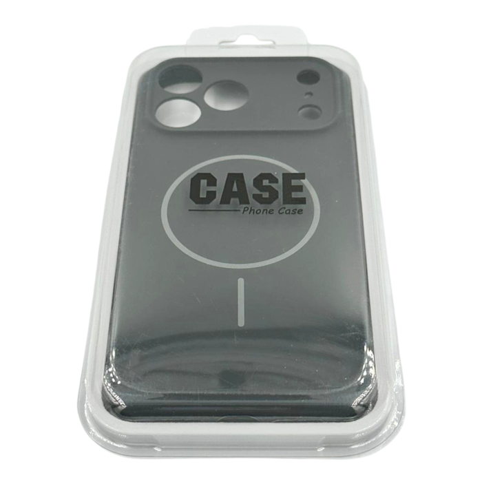 Husa iPhone 17 Pro Max, Silicon cu Protectie Camera, Microfibra la Interior si MagSafe, Gri Antracit [6]