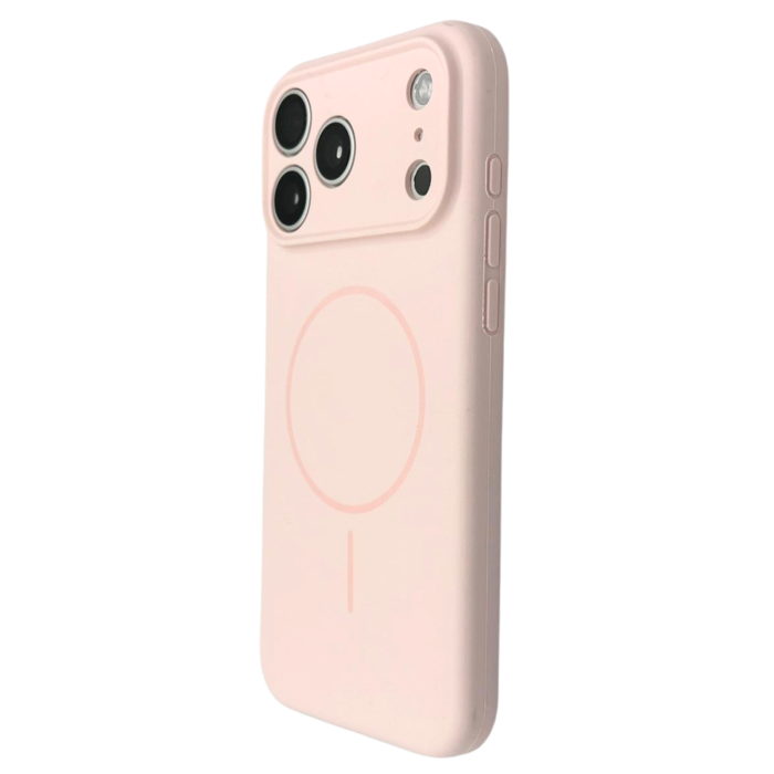 Husa iPhone 17 Pro Max, Silicon cu Protectie Camera, Microfibra la Interior si MagSafe, Pink [3]