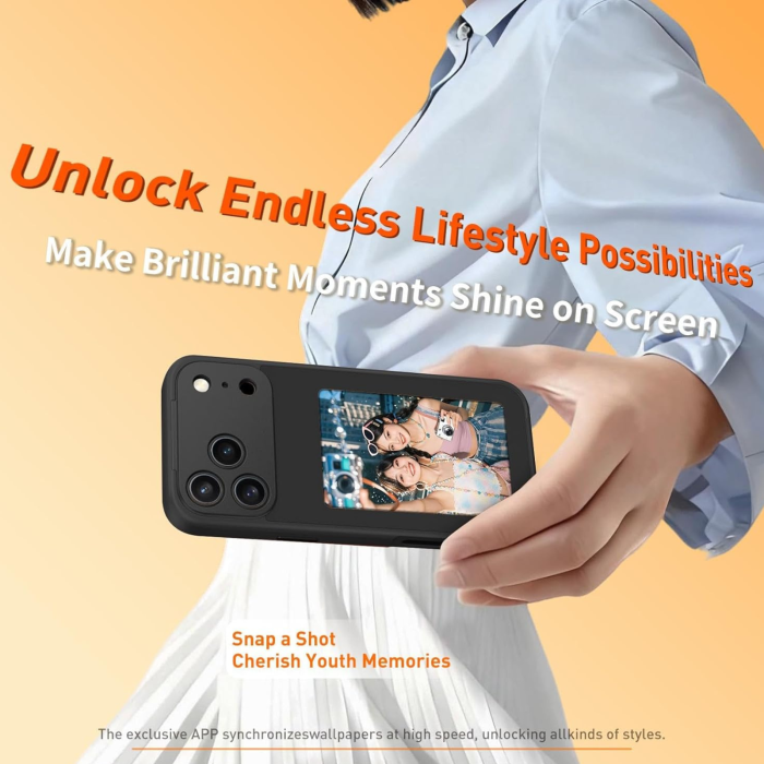 Husa iPhone 17 Pro, SmartScreen NFC, cu Protectie Piele Interioara, Black [5]