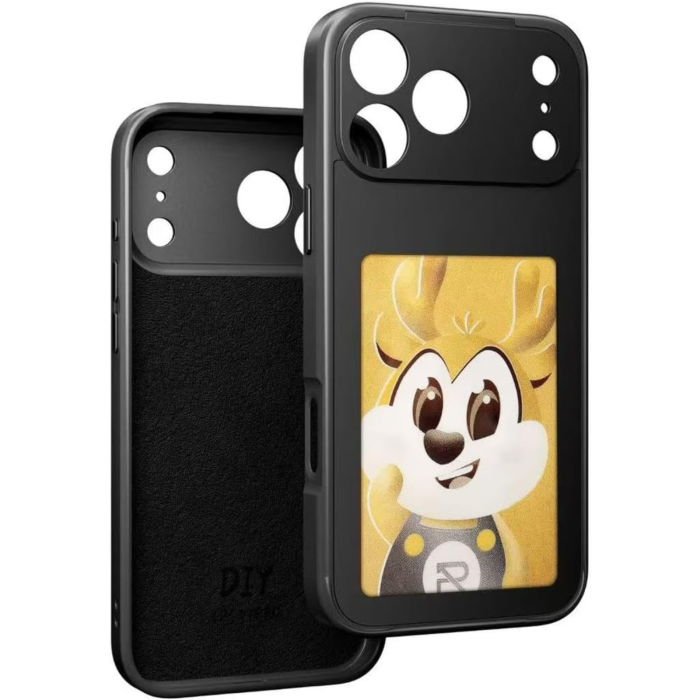 Husa iPhone 17 Pro Max, SmartScreen NFC, cu Protectie Piele Interioara, Black [3]