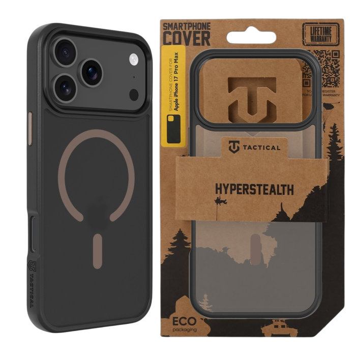 Husa iPhone 17 Pro Max, Tactical MagForce Hyperstealth, Black / Brown [3]