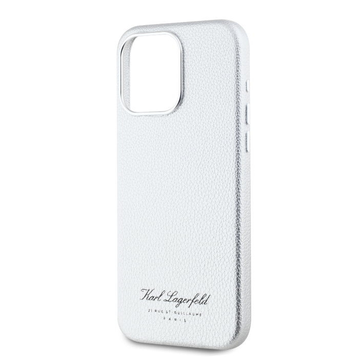 Husa Karl Lagerfeld Grained PU Hotel RSG pentru iPhone 15 Pro Max, Grey [4]