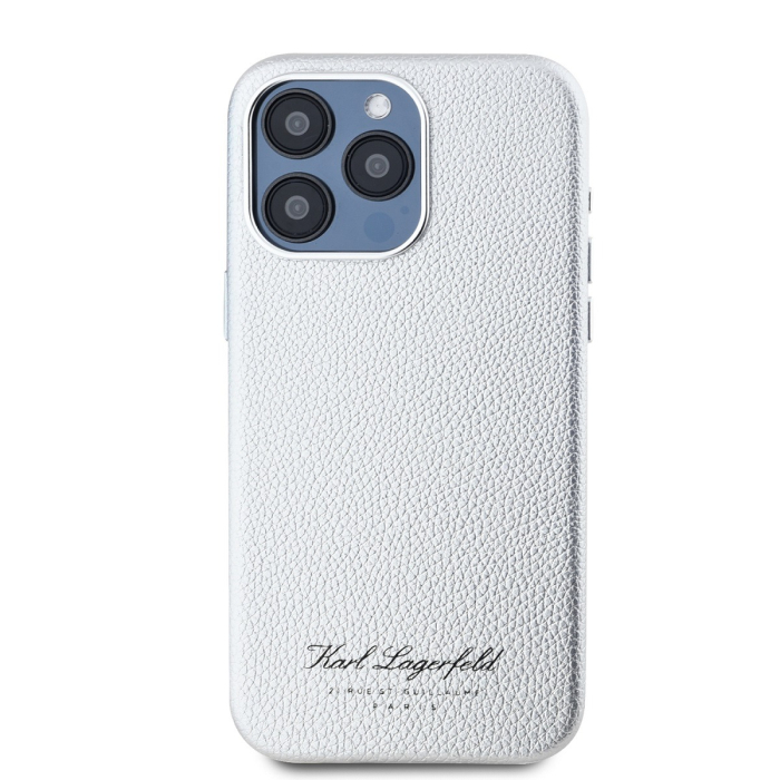 Husa Karl Lagerfeld Grained PU Hotel RSG pentru iPhone 15 Pro Max, Grey [2]