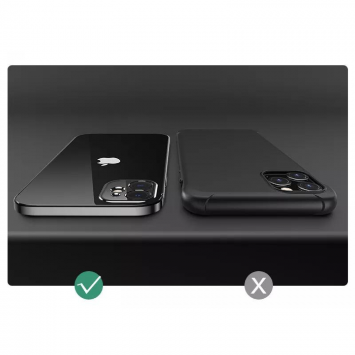 Husa Luxury cu Margini Color pentru iPhone 14, Black [8]
