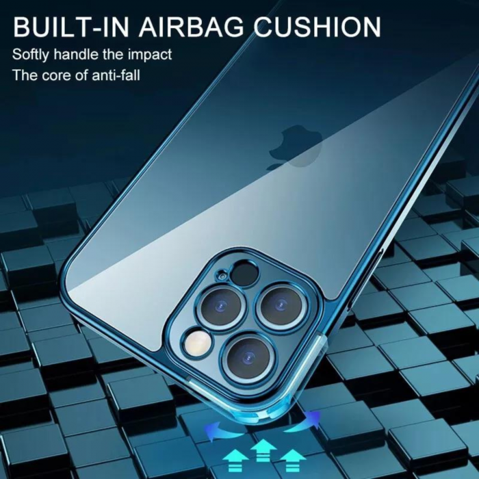 Husa Luxury cu Margini Color pentru iPhone 14, Dark-Green [6]