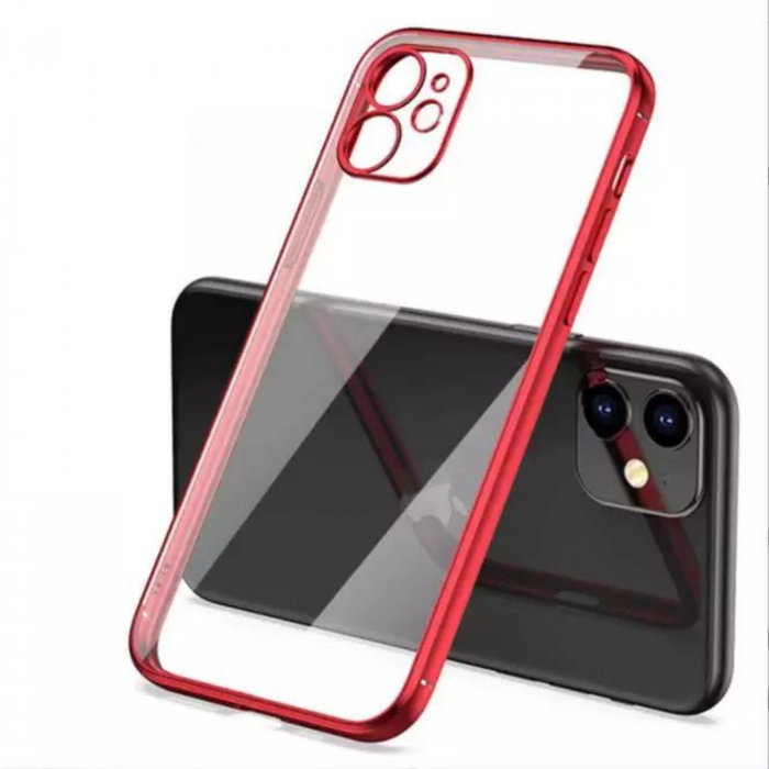 Husa Luxury cu Margini Color pentru iPhone 14, Red [1]