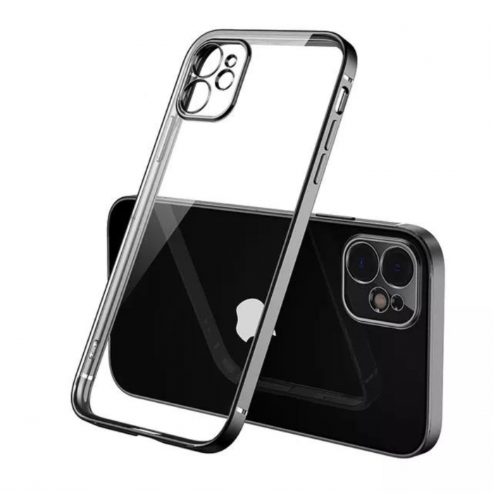 Husa Luxury cu Margini Color pentru iPhone 14, Black [1]
