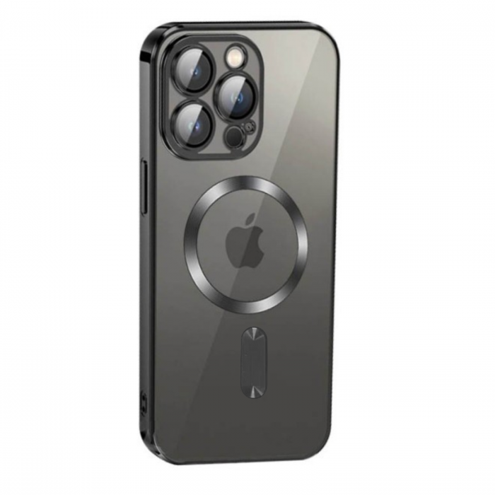 Husa Luxury MagSafe cu Protectie Lentile Camera si Anti-Shock pentru iPhone 14 Plus, Black [2]