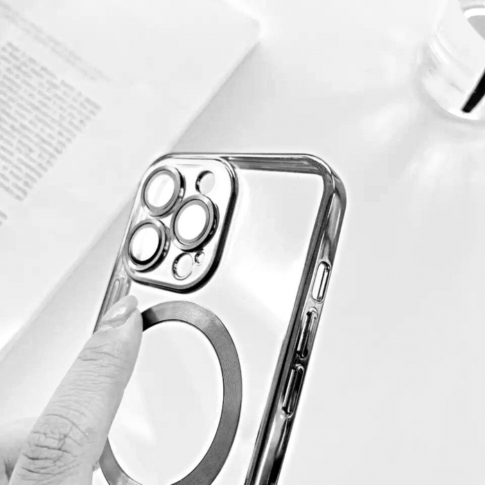 Husa Luxury MagSafe cu Protectie Lentile Camera si Anti-Shock pentru iPhone 14 Plus, Deep Purple [7]