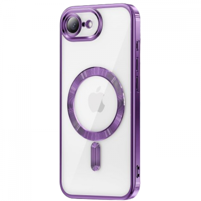 Husa Luxury MagSafe cu Protectie Lentile Camera si Anti-Shock pentru iPhone 16 E, Deep Purple [1]